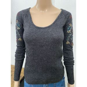 Silence + Noise Anthropology Embellished Sweater Top Women’s Sz S